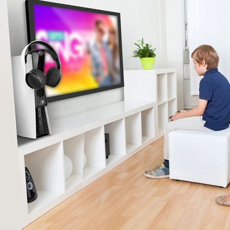 Вентилятор охлаждения 2 в 1 с держателем для гарнитуры совместим дисками Play station 5