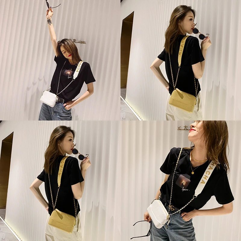 

Mini Stray Bag Handbags 2020 New Messenger Small Bag Shoulder Portable Crocodile Pattern Fashion Chain Bag Louie Vuiton Simple