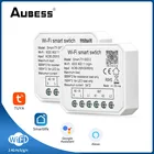 Умный мини-переключатель Tuya, 2-х канальный переключатель сделай сам с поддержкой Alexa Google Home, Яндекс. Алиса, голосовое управление, выключатели с таймером