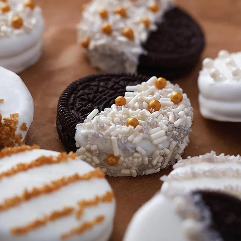 Съедобные засахаренный золотые бусины стержень с жемчужиной сахар мяч Fondant