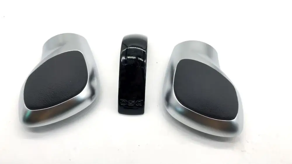 Хромированная матовая с кожаной ручкой переключения передач боковая крышка DSG