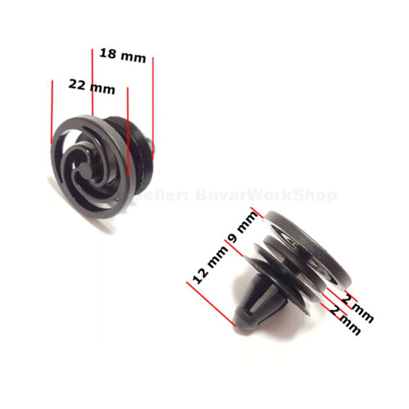 

20x C918 Door Panel Mount Fixture Clip for Seat Skoda VW 6K0868243C