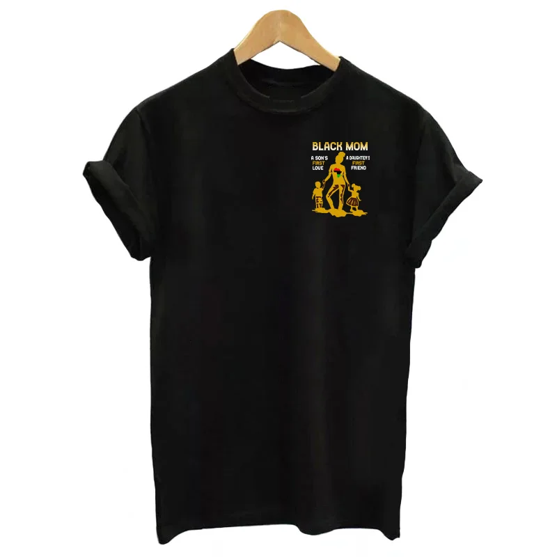 Черная нашивка для одежды мамы папы сделай сам семейная футболка афро