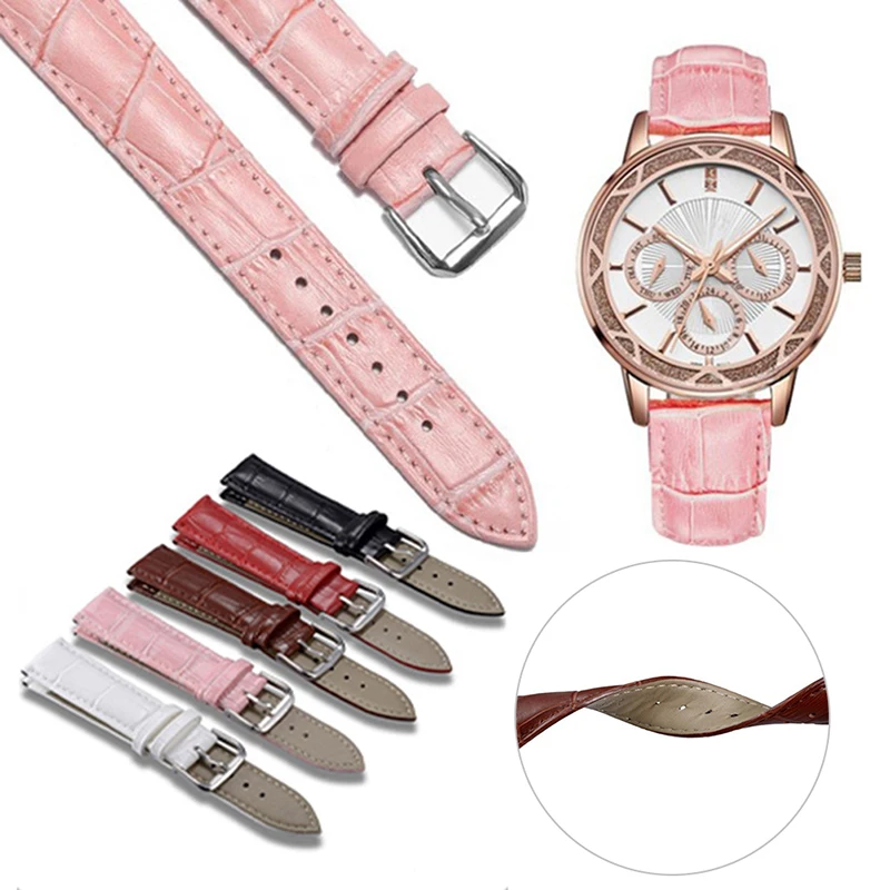 

Genuine Leather Watchband 12mm-22mm Watchstraps Wristwatch Band Watch Straps High Quality black white red brown