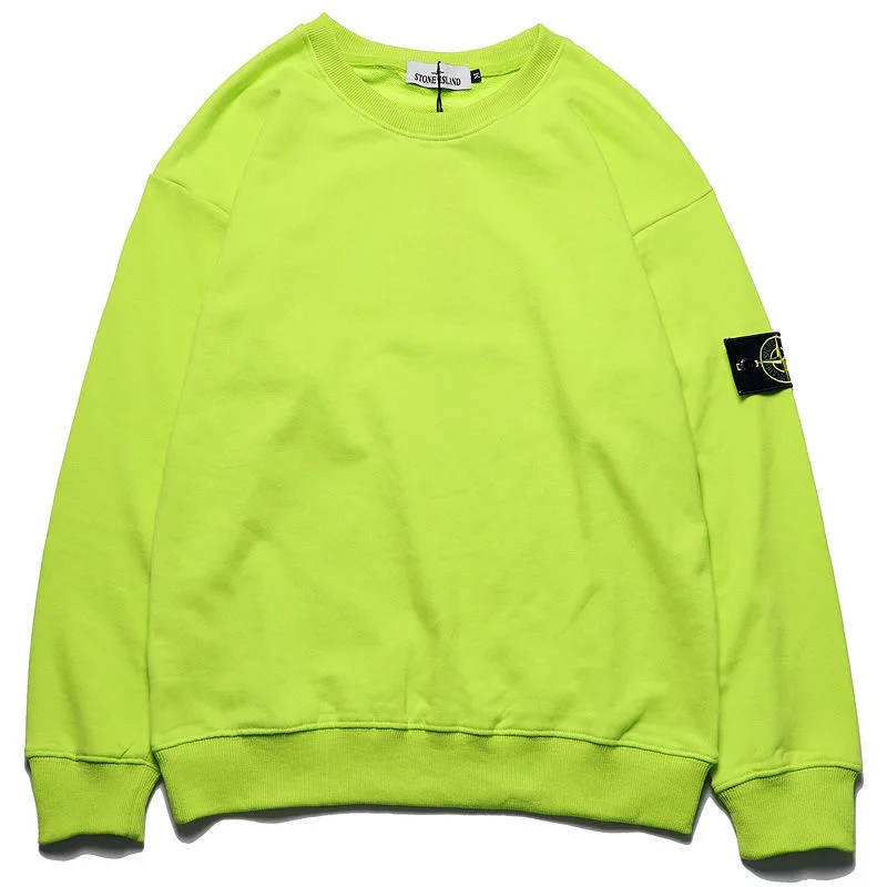 

2021 Spring Stone Badge Compass Embroidered round Neck Terry Couple Sweater Women's Sweater Sweatshirts