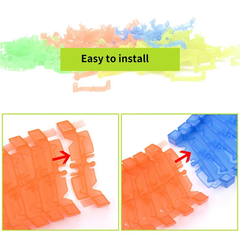 

DIY Magical Glowing Racing Track Set Variety Universal Racing Set Track Car Flexible Educational Rail Car Model Puzzle Toy