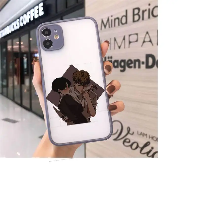 

Fiction Killing Stalking grid Phone Cases Matte Transparent for iPhone 7 8 11 12 s mini pro X XS XR MAX Plus cover funda