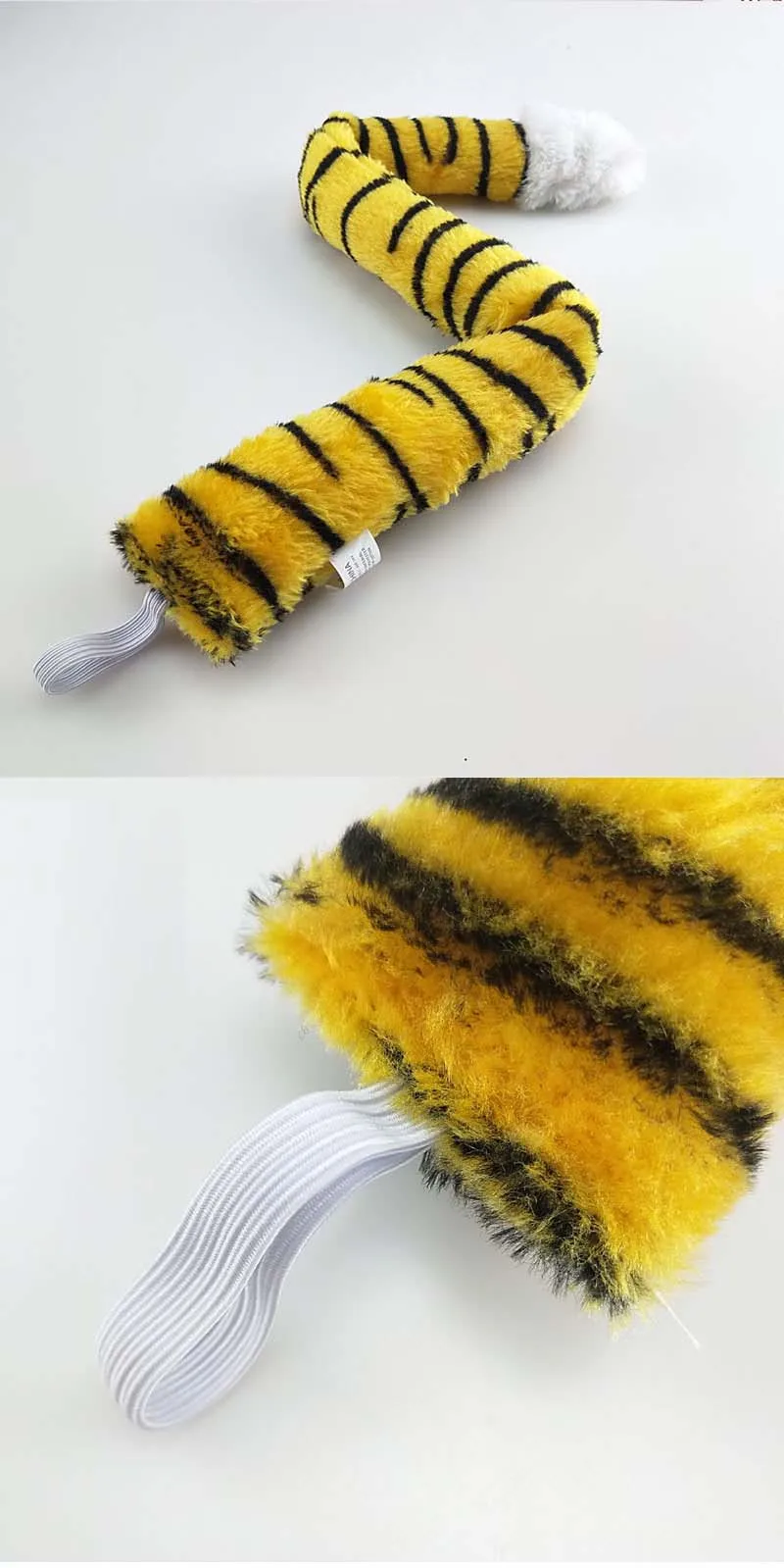 Plush Kids Women Men Animal Tiger Ear Headband Tail Tie Props Christmas Festival Cosplay Birthday Party Wedding Decoration | Тематическая