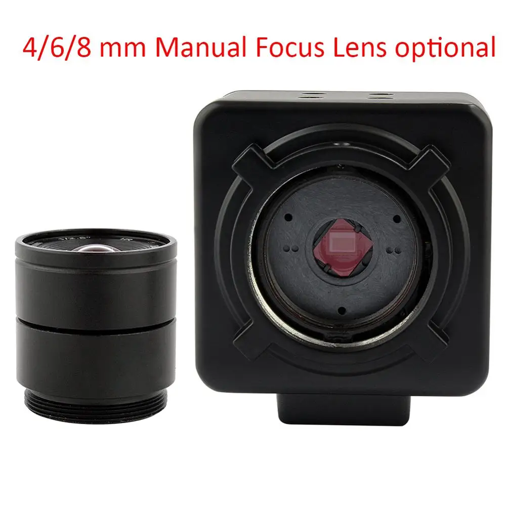 ELP 8Mpixels IMX179 сенсор USB камера Поддержка UVC 4/6/8 мм Фиксированная ручная фокусировка