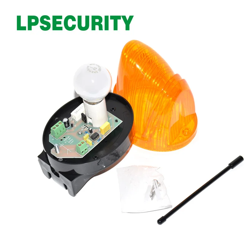 

12V 24V 220v outdoor Antenna LED or Bulb Alarm Light Strobe Flashing Emergency Warning Lamp wall mount for Gate Opener no sound