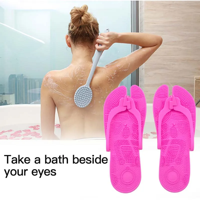 

Beach Slippers Silicone Massage Slippers Household Outdoor Creative Wear On Both Sides Acupuncture Slippers Hot Sell