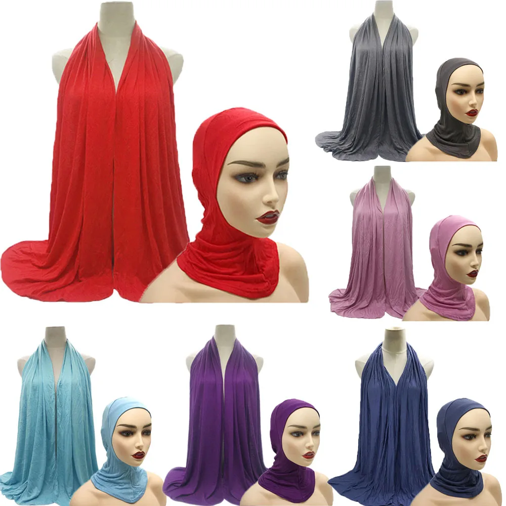 

2 шт., мусульманский головной платок и шарф-накидка