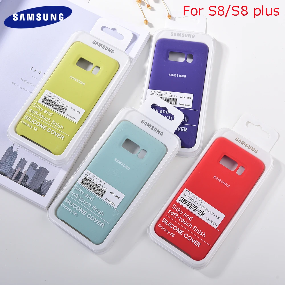 Официальный чехол из жидкого силикона для Samsung Galaxy S8/S8 Plus мягкая защитная задняя