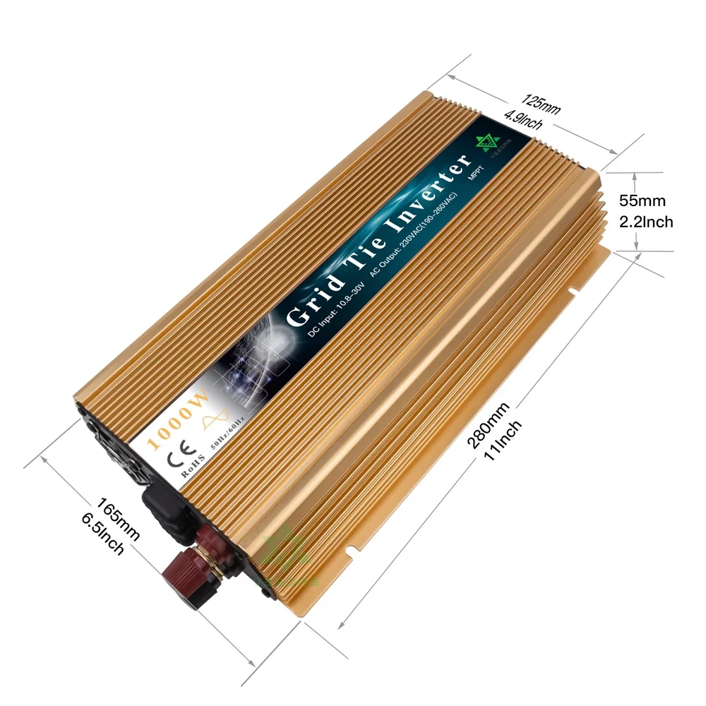 Инвертор Inversor on grid инвертор немодулированного синусоидального сигнала 1000 Вт MPPT 18