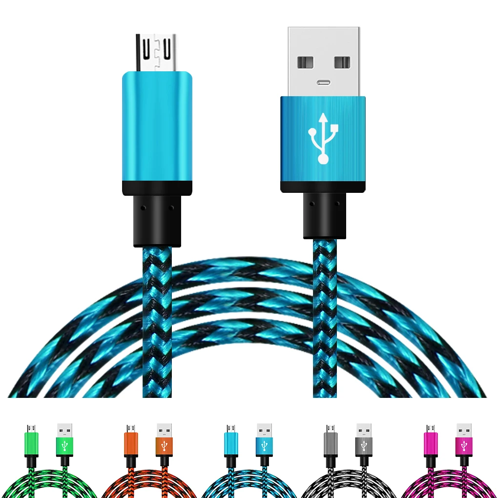 Универсальный Кабель зарядного устройства микро-usb для Samsung Galaxy S4 S5 S6 Note2 для htc для Xiaomi для huawei 5 цветов