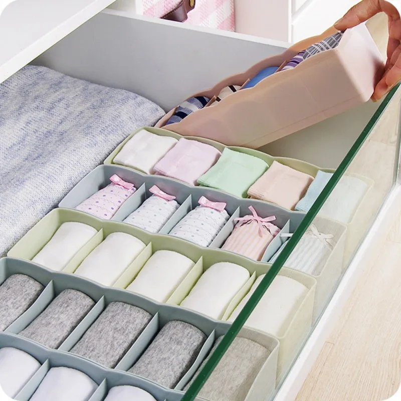

5-grids Japanese Underwear Bra Organizer Multi-purpose Storage Box Drawer Closet Finishing Box For Home Scarfs Socks Collection