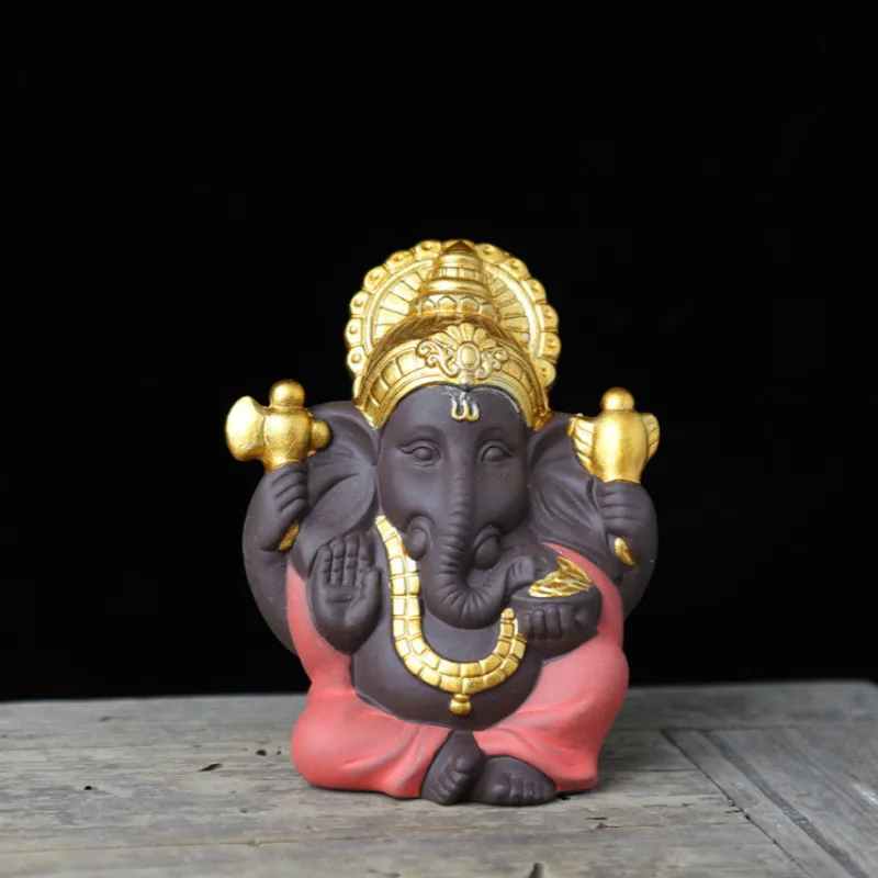 Керамический слон Бог сундук статуя индийского Бога скульптура тайского Будды