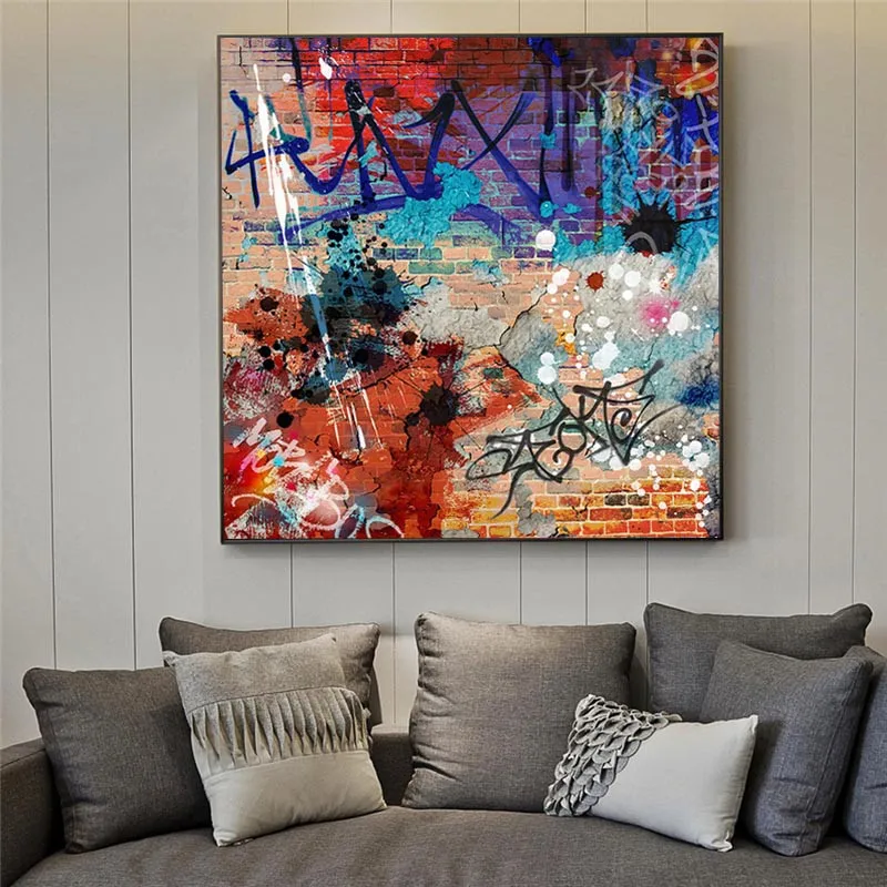 

Graffiti Street Art Canvas Posters Abstract Painting Colorful Picture Gallery Mural Print for Living Room Home Decoration
