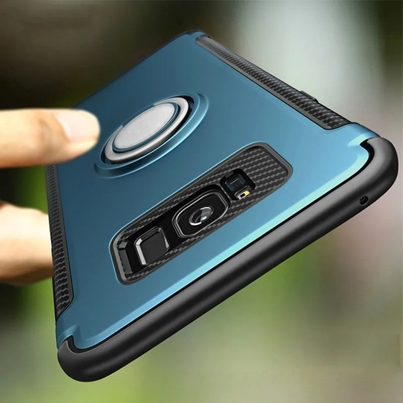 

Luxury Armor Case For Samsung J2 J5 J7 Prime J3 J5 J7 2016 2017 J5 J7 Pro S7 Edge S8 S9 Plus Stand Shockproof Finger Ring Cover