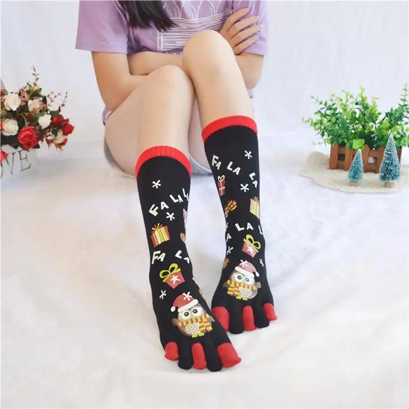 1 пара рождественских носков с милым принтом хлопковые носки забавными носками