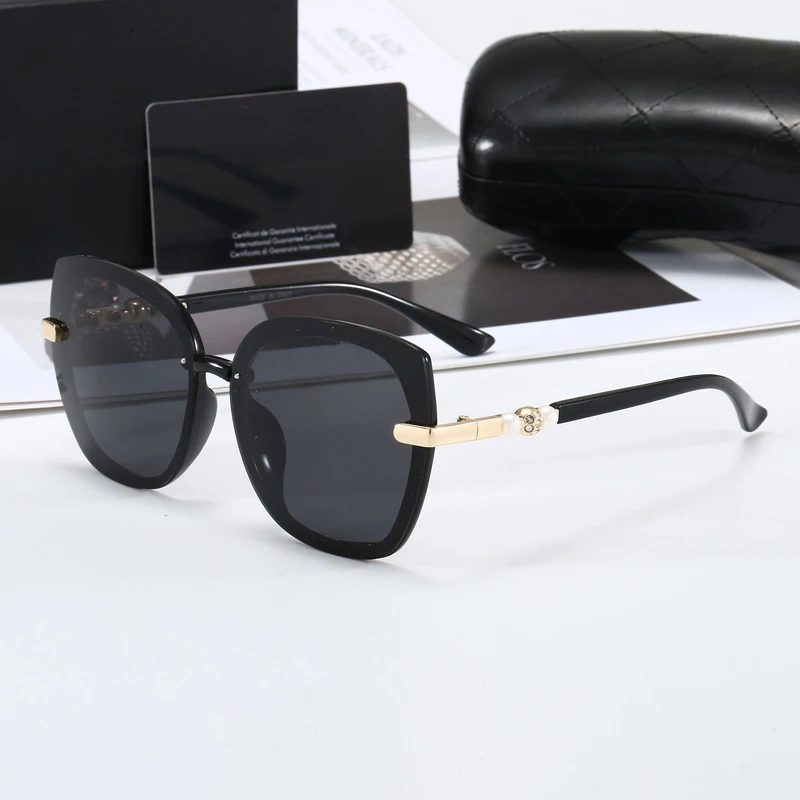 

Cat Eye Sunglasses Women Polarized Brand Glasses Travel Shopping Mirror New Design Pearl Lady Sun Glasses UV400 Vintage Eyewear