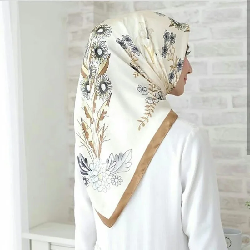 Новинка 2020 женский шифоновый мусульманский головной платок с цветочным принтом