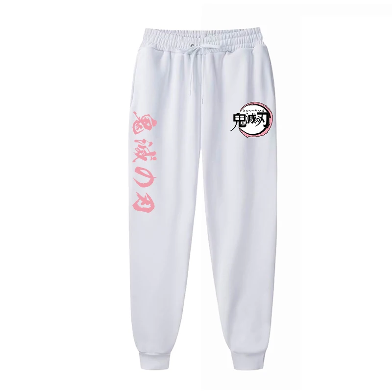 Брюки мужские/женские с аниме принтом теплые флисовые штаны для бега рассекающие