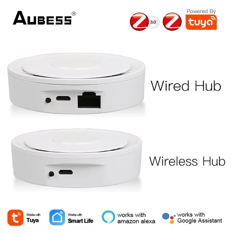 

Tuya Smart ZigBee Gateway Wire/Wireless Gateway Hub Smart Home Bridge Smart Life APP Remote Control Works with Alexa Google Home