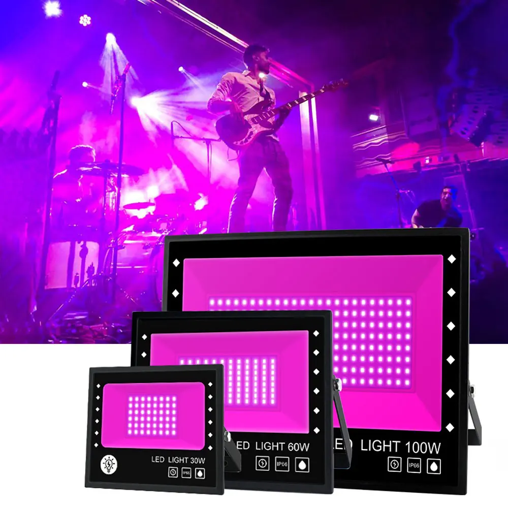 

100W Purple LED Flood Light Waterproof Outdoor Stage Lighting