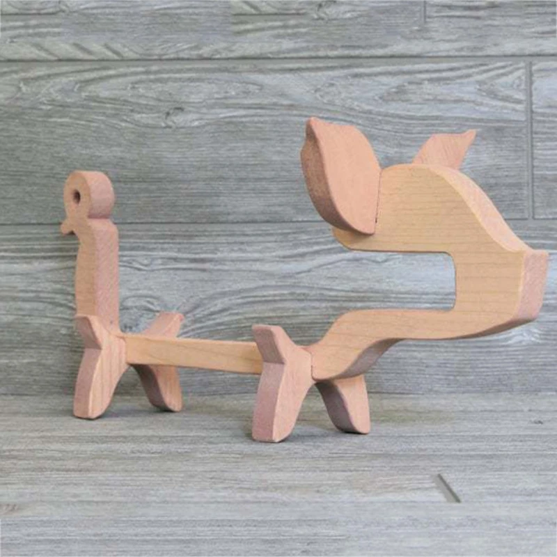 

Wooden Wine Bottle Holder Cute Dog Pig Shape Wine Rack Display Storage Organizer for Kitchen Bar Home Decor