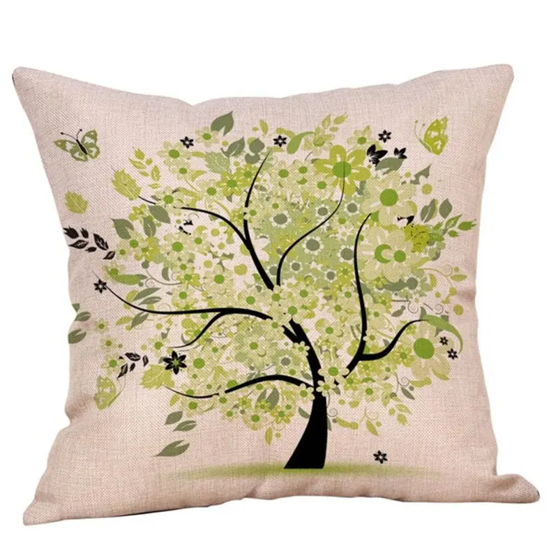 Чехол для подушки большого размера наволочка дивана с цветочным принтом птиц