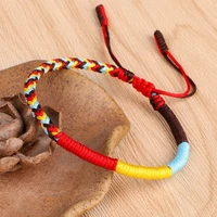 multi color tibetan buddhist good lucky charm tibetan bracelets bangles for women men handmade knots rope bracelet 2020