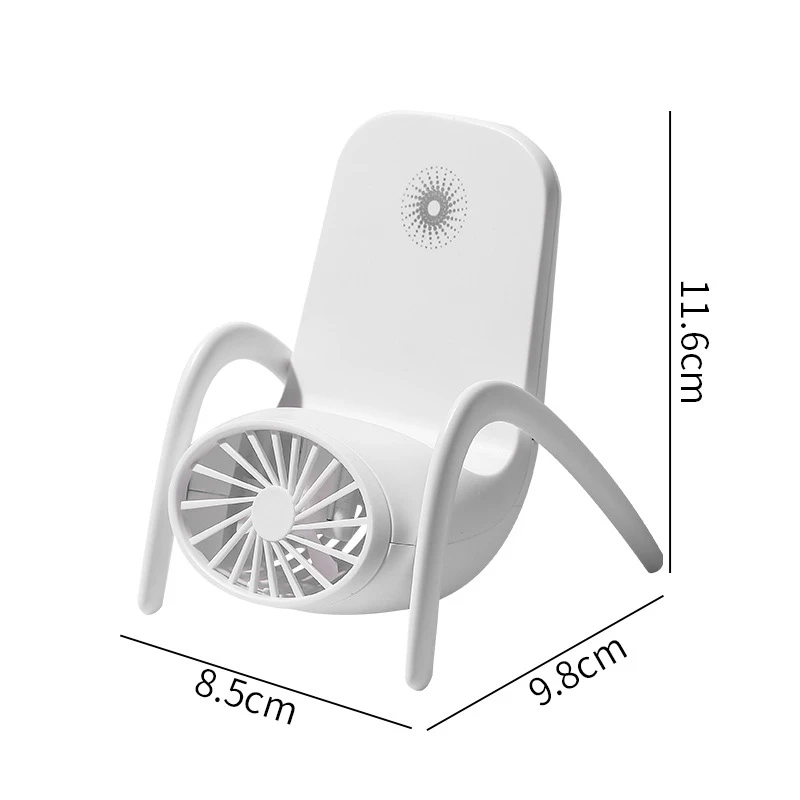 

2-in-1Recharge Creative Desktop Desktop Mobile Phone Bracket Fan Student Classroom Dormitory Small Fan Three-speed Wind Adjustme
