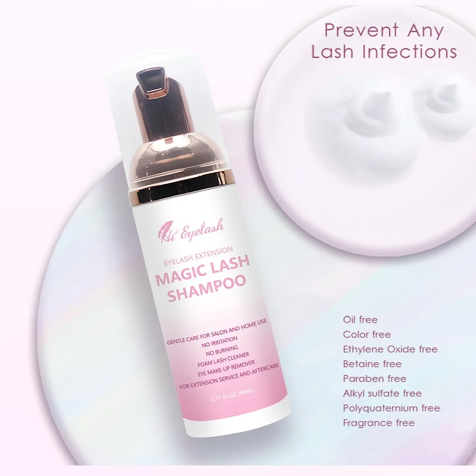 60 мл розовый ресниц шампунь профессиональный клей для наращивания Очищающая