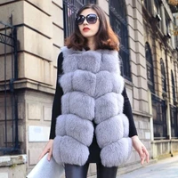 gamporl winter new fashion faux fur coats and jackets for women popular mid length round neck coat solid color with high quality