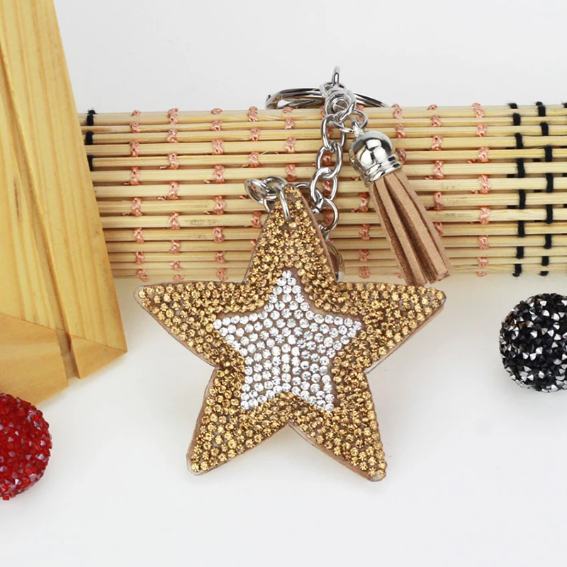 Пятиконечный Звездный брелок с полностью хрустальными стразы для женщин