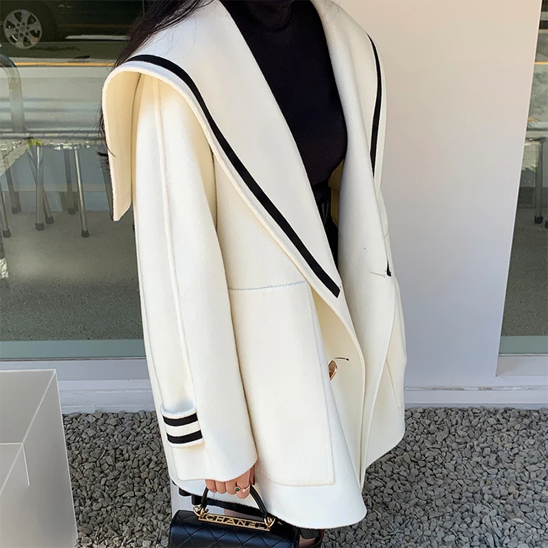 Женский блейзер с матросским воротником Sister Fara двубортный утепленный жакет