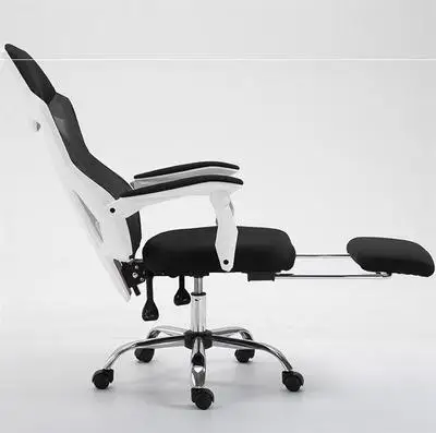 Вращающийся Наклонный мягкий игровой стул диван кровать из эко кожи для ноутбука