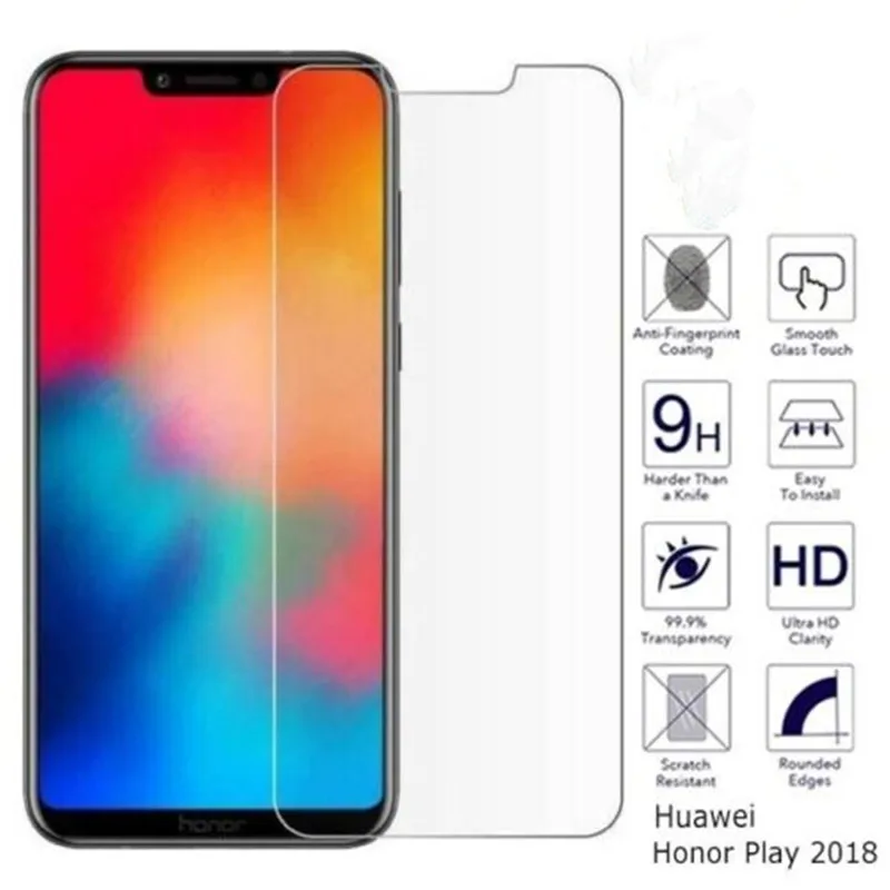 2 шт. закаленное Стекло для huawei Honor Play HonorPlay 6,3 Экран защитная плёнка для НУА Вэй для huawei Honor Play 3