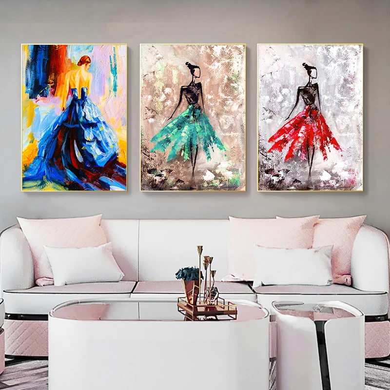 Абстрактная красочная живопись для балета холст настенная современный плакат и