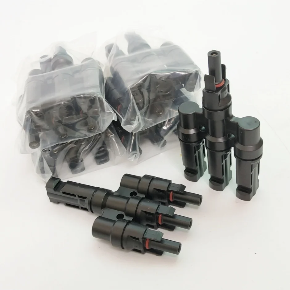 10 pairs / lot Multi T type 3 branch Connector for solar panel parallel Male &amp Female connectors | Обустройство дома