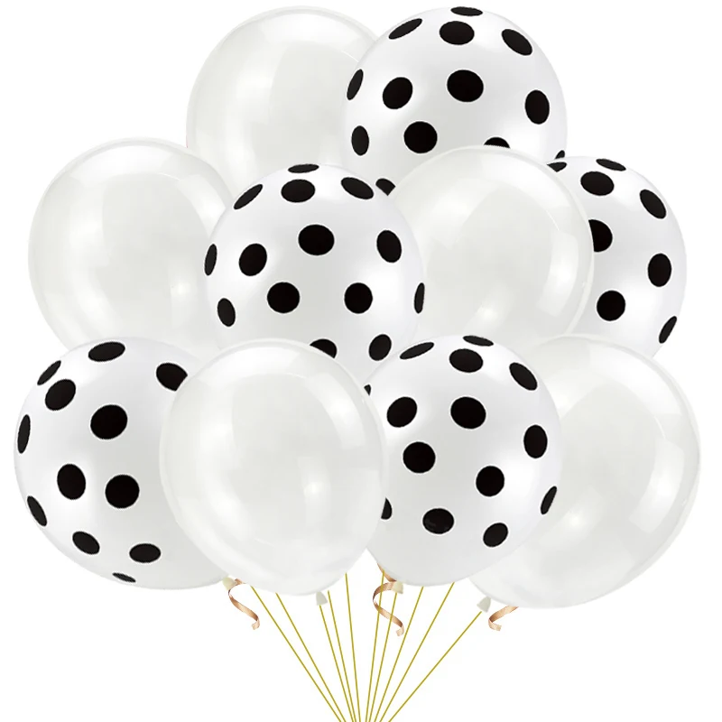 Милый узор в горошек Цвет латексных воздушных шаров с комбинация для маленьких