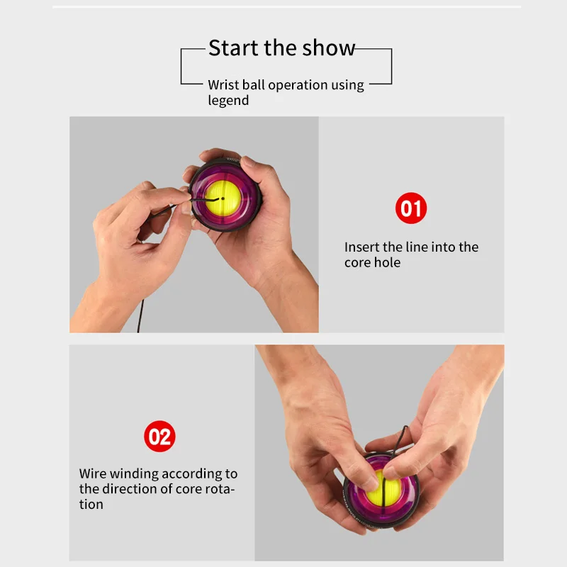 LED Wrist Ball Trainer Gyroscope Strengthener Gyro Power Ball Arm Exerciser Power ball Exercise Machine Gym Fitness Equipment