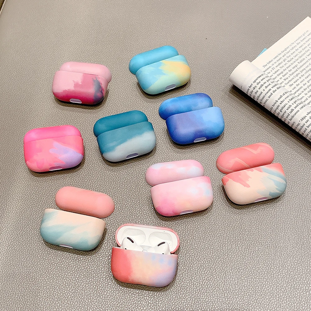 

Watercolor painting Earpods Case for Apple Airpods Pro Cute Coque Earphone Protective Cover for Airpod Air Pods Pro Fundas Etui