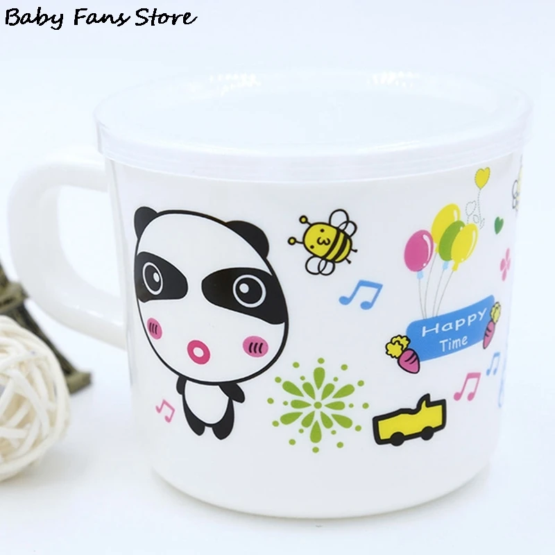 

Food Grade Plastic Drinking Cups Lovely Cartoon Feeding Cup Children Baby Kids Student School Mini Cups With Handle Tableware
