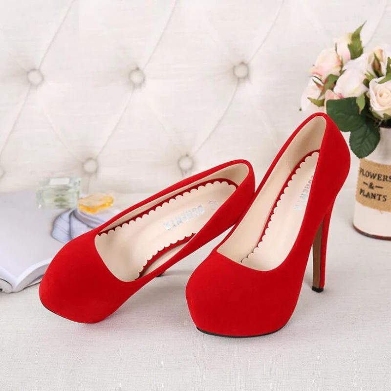 Женские туфли-лодочки на высоком каблуке 14 см большой размер 35-46 | Обувь