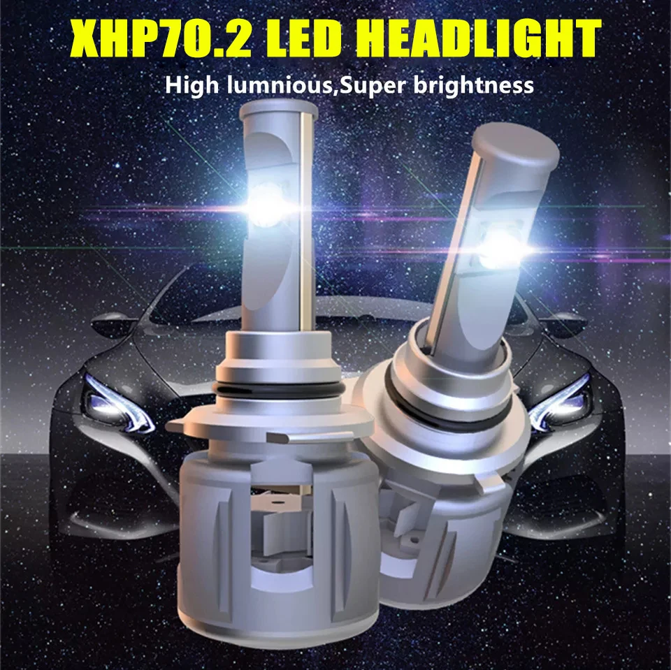 Voloдина 2 шт. H4 H7 автомобильная светодиодная лампа для фары H11 H8 LED H1 HB3 9005 HB4 9006 CREE