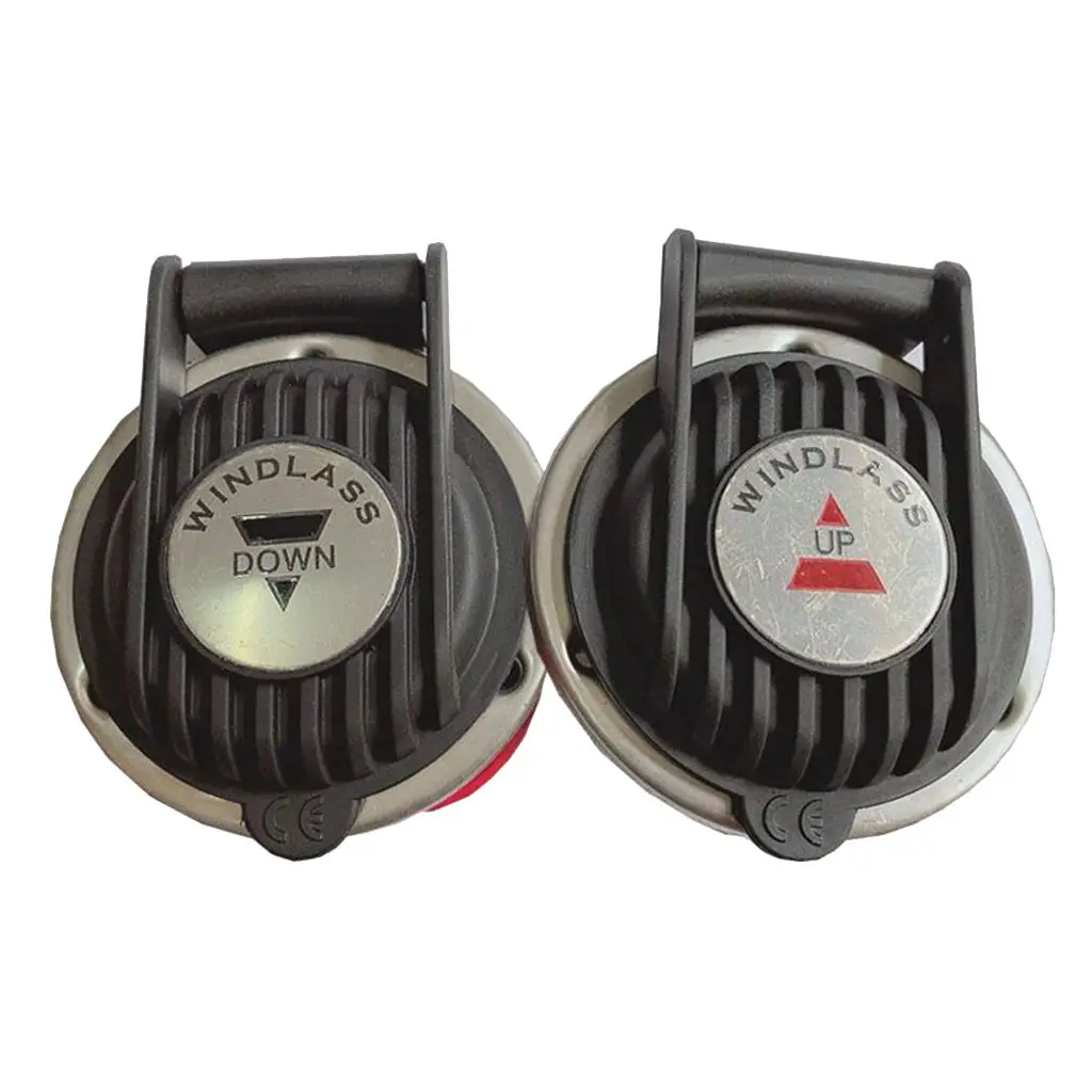 

5A 12/24V Marine Boat Heavy Duty Covered Windlass Foot Compact Switch 75mm Dia.