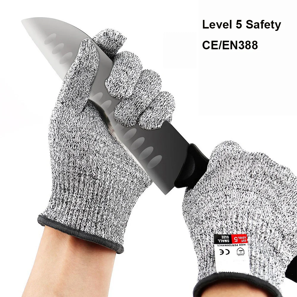 

2pcs Upgrade Anti Cut Gloves Level 5 Safety Work Gloves Cut Proof Stab Resistant Cut Resistant For Kitchen Butcher Gardening