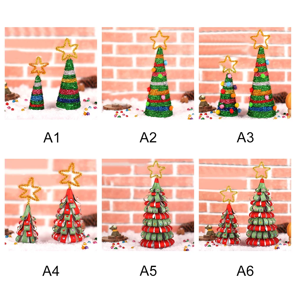 Самодельная Рождественская елка сделай сам съемная Мини бумажные украшения
